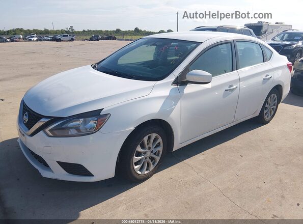 3N1AB7AP5KY268556 2019 NISSAN SENTRA White წინა მარცხენა ხედი სამი მეოთხედიდან