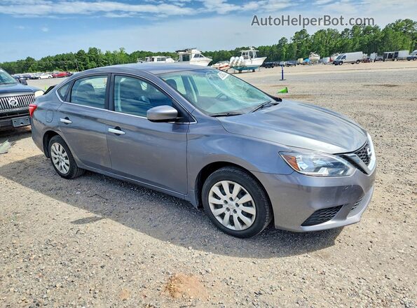 3N1AB7AP5KY289293 2019 NISSAN SENTRA Gray Передня права чверть