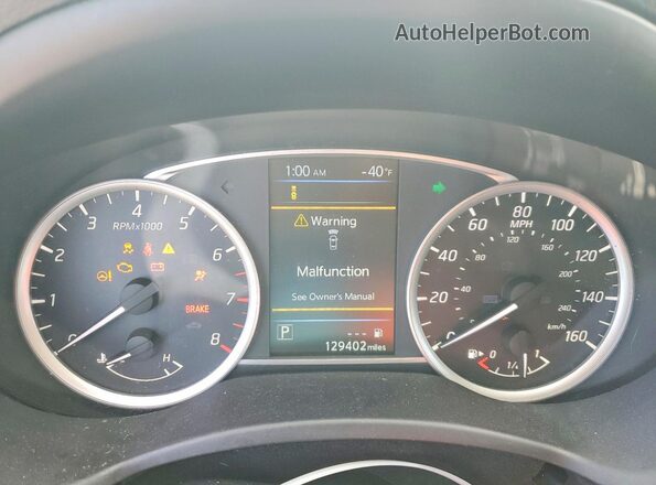 3N1AB7AP5KY306125 2019 NISSAN SENTRA White Widok zestawu wskaźników