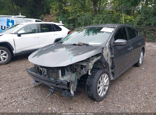 3N1AB7AP5KY356295 2019 NISSAN SENTRA Silver Առջևի ձախ երեք քառորդ տեսարան