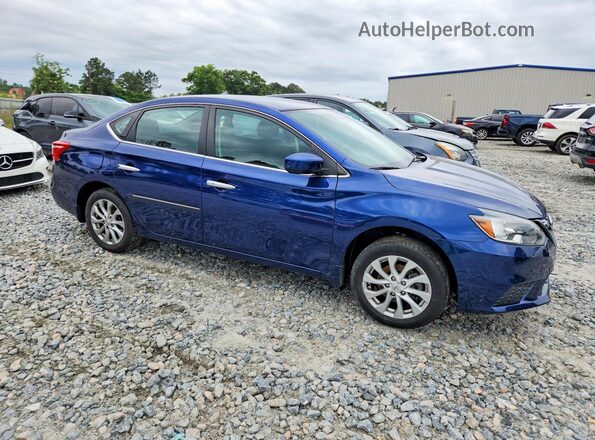 3N1AB7AP5KY377874 2019 NISSAN SENTRA Blue Przód prawy