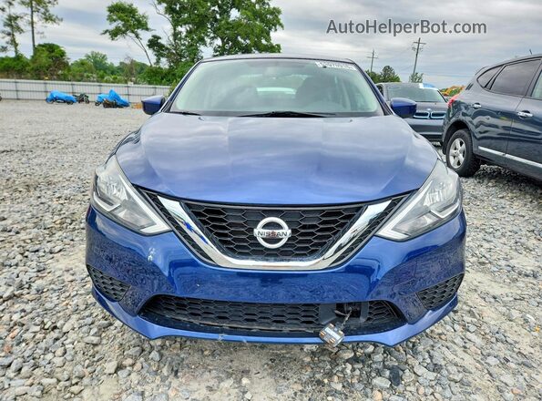 3N1AB7AP5KY377874 2019 NISSAN SENTRA Blue Widok z przodu