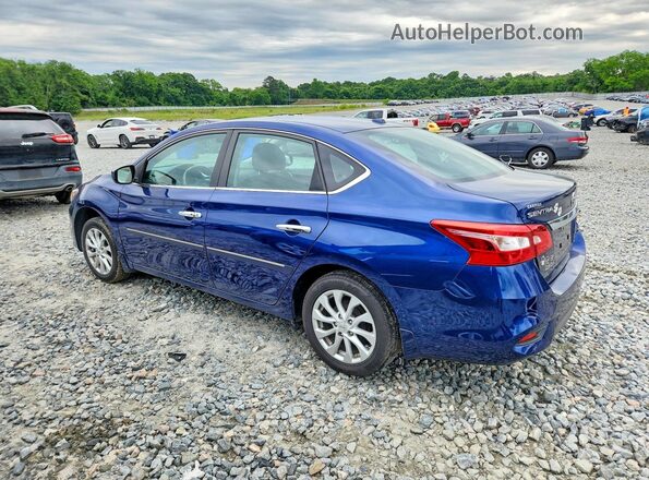 3N1AB7AP5KY377874 2019 NISSAN SENTRA Blue Tył lewy