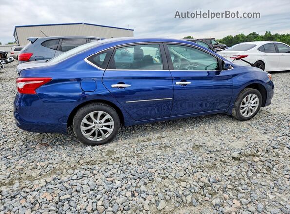 3N1AB7AP5KY377874 2019 NISSAN SENTRA Blue Tył prawy