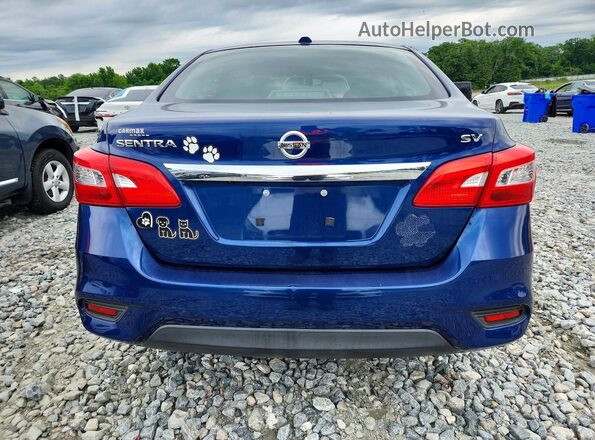 3N1AB7AP5KY377874 2019 NISSAN SENTRA Blue Widok z tyłu