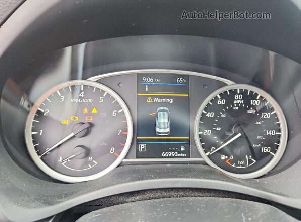 3N1AB7AP5KY377874 2019 NISSAN SENTRA Blue Widok zestawu wskaźników