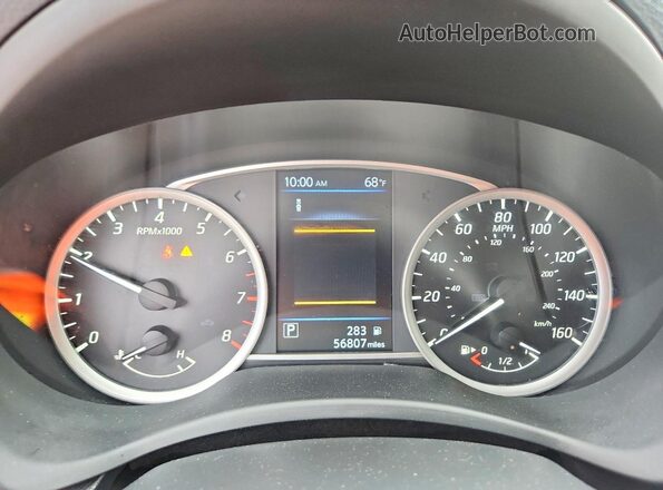 3N1AB7AP5KY400120 2019 NISSAN SENTRA Black Вид щитка приладів