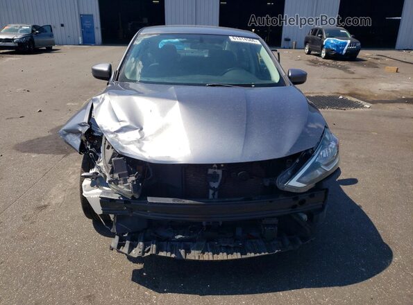 3N1AB7AP5KY404619 2019 NISSAN SENTRA Gray Front view
