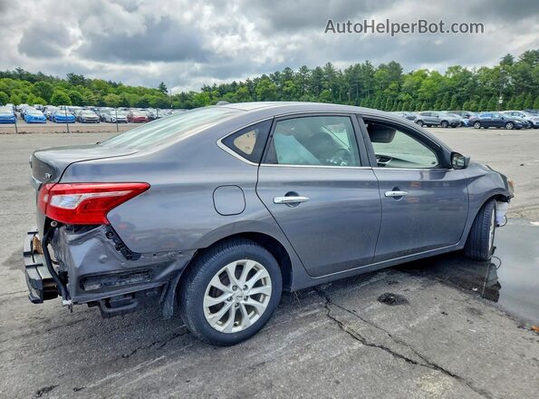 3N1AB7AP5KY416009 2019 NISSAN SENTRA Silver Trasero derecho