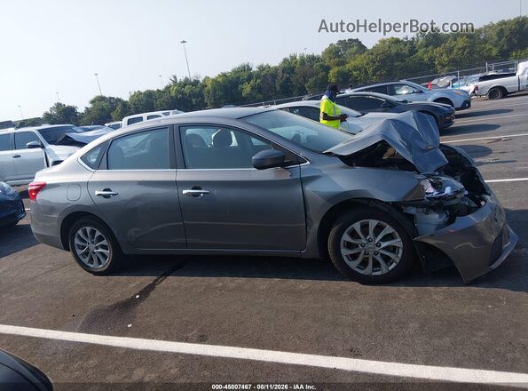 3N1AB7AP5KY433070 2019 NISSAN SENTRA Gray Widok wnętrza z tyłu