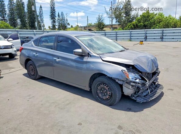 3N1AB7AP5KY450113 2019 NISSAN SENTRA Gray წინა მარჯვენა