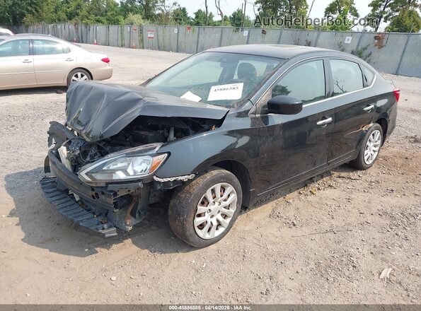 3N1AB7AP6GY264197 2016 NISSAN SENTRA Black Առջևի ձախ երեք քառորդ տեսարան