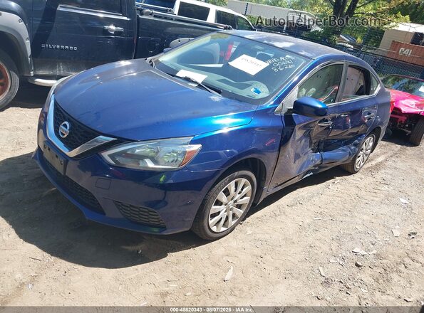 3N1AB7AP6GY300681 2016 NISSAN SENTRA Blue წინა მარცხენა ხედი სამი მეოთხედიდან