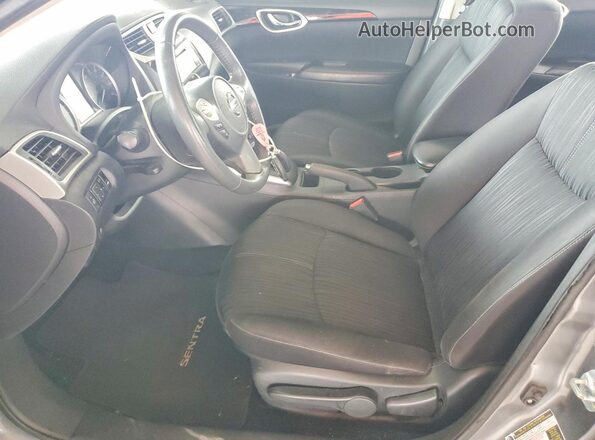 3N1AB7AP6HL665022 2017 NISSAN SENTRA Silver Widok wnętrza z przodu