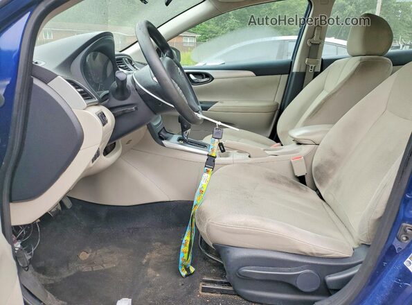 3N1AB7AP6HY237809 2017 NISSAN SENTRA Blue წინა სალონის ხედი
