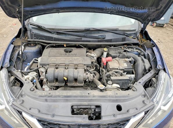 3N1AB7AP6HY237809 2017 NISSAN SENTRA Blue უკანა სალონის ხედი
