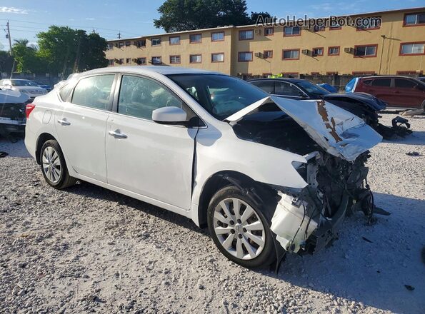 3N1AB7AP6HY345041 2017 NISSAN SENTRA Белый Передняя правая четверть