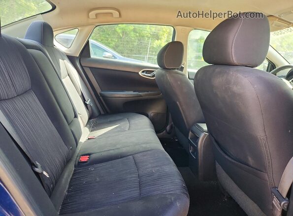 3N1AB7AP6HY365998 2017 NISSAN SENTRA Blue Widok tylnych siedzeń