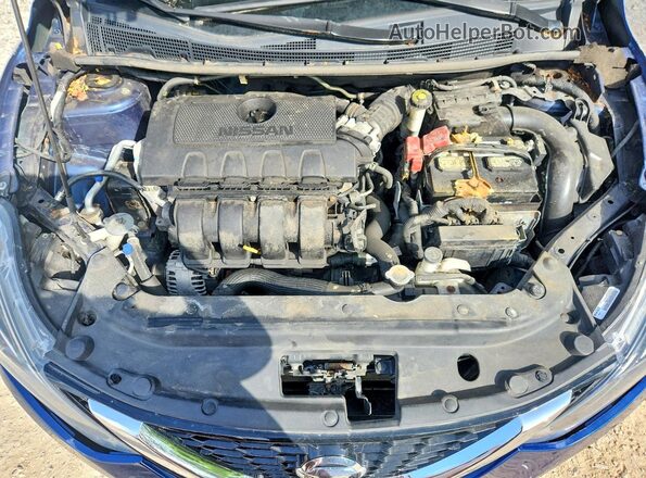 3N1AB7AP6HY365998 2017 NISSAN SENTRA Blue Widok wnętrza z tyłu