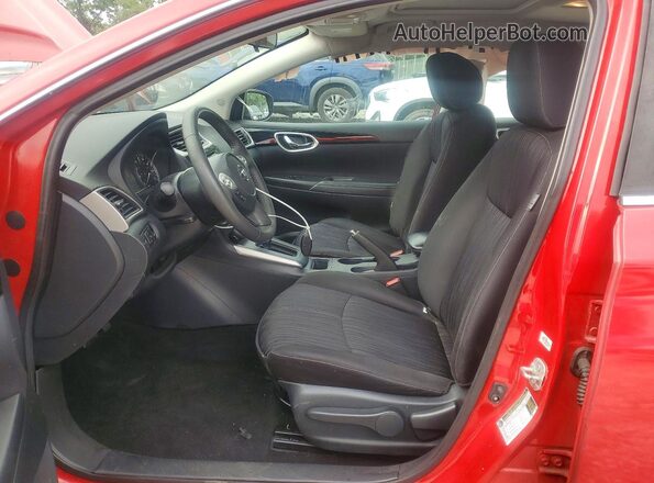 3N1AB7AP6HY373180 2017 NISSAN SENTRA Red Widok wnętrza z przodu