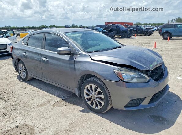 3N1AB7AP6JL623438 2018 NISSAN SENTRA Gray Przód prawy