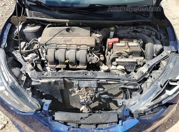 3N1AB7AP6JY204346 2018 NISSAN SENTRA Blue Սալոնի հետևի տեսք