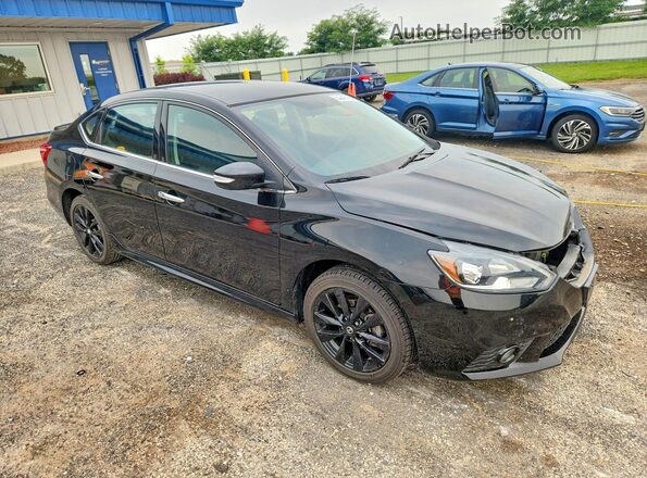 3N1AB7AP6JY252865 2018 NISSAN SENTRA Black Przód prawy