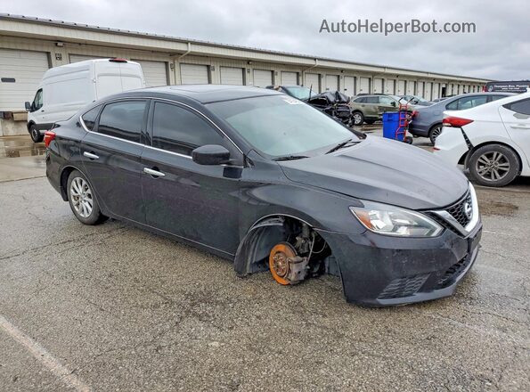 3N1AB7AP6JY339665 2018 NISSAN SENTRA Black Przód prawy