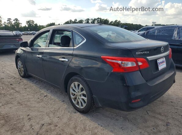 3N1AB7AP6KL605247 2019 NISSAN SENTRA Black Tył lewy