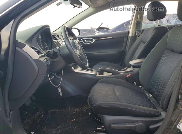 3N1AB7AP6KL605247 2019 NISSAN SENTRA Black Widok wnętrza z przodu