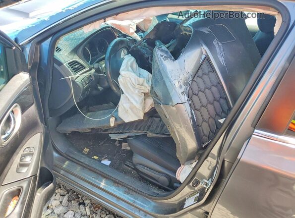 3N1AB7AP6KL615552 2019 NISSAN SENTRA Gray Widok wnętrza z przodu