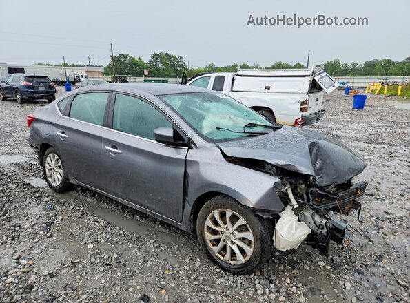3N1AB7AP6KL615552 2019 NISSAN SENTRA Gray Przód prawy