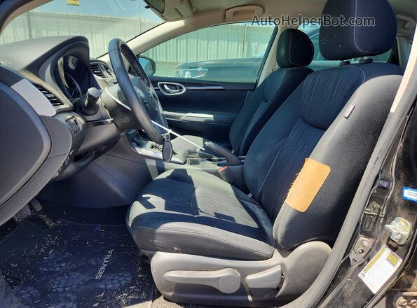 3N1AB7AP6KL626406 2019 NISSAN SENTRA Black Вид салону спереду