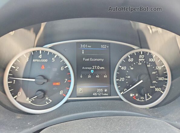 3N1AB7AP6KL626406 2019 NISSAN SENTRA Black Вид щитка приладів