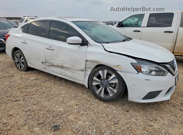 3N1AB7AP6KY203327 2019 NISSAN SENTRA Белый Передняя правая четверть