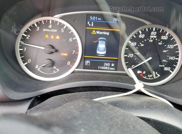 3N1AB7AP6KY203327 2019 NISSAN SENTRA Белый Вид щитка приборов