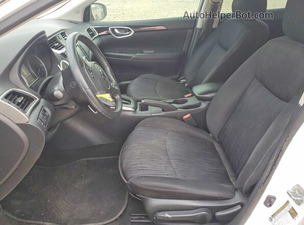3N1AB7AP6KY203327 2019 NISSAN SENTRA Белый Вид салона спереди