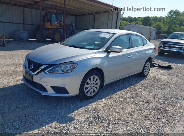 3N1AB7AP6KY224422 2019 NISSAN SENTRA Silver წინა მარცხენა ხედი სამი მეოთხედიდან