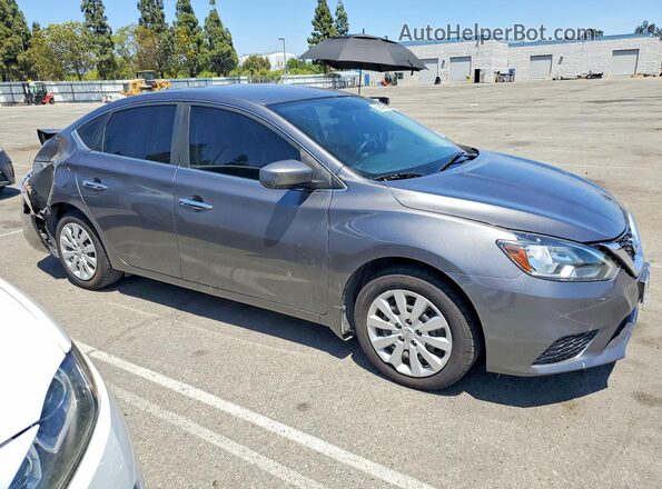 3N1AB7AP6KY236294 2019 NISSAN SENTRA Gray Przód prawy