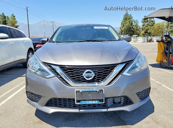 3N1AB7AP6KY236294 2019 NISSAN SENTRA Gray Widok z przodu