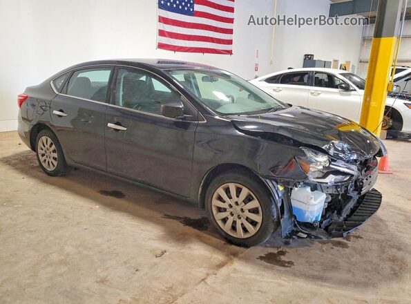3N1AB7AP6KY242371 2019 NISSAN SENTRA Black Front right