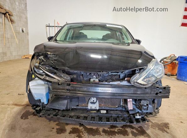 3N1AB7AP6KY242371 2019 NISSAN SENTRA Black Front view