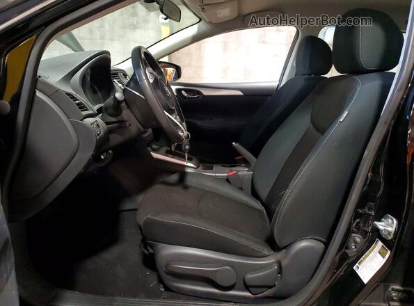 3N1AB7AP6KY242371 2019 NISSAN SENTRA Black Front interior view