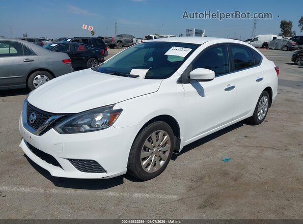 3N1AB7AP6KY250664 2019 NISSAN SENTRA White Vista tres cuartos delantera izquierda
