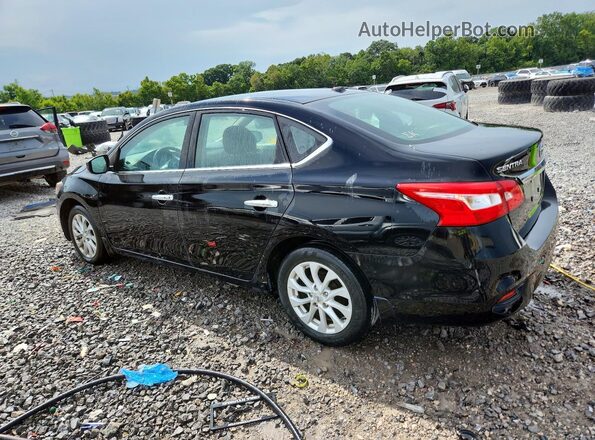3N1AB7AP6KY254682 2019 NISSAN SENTRA Черный Задняя левая четверть