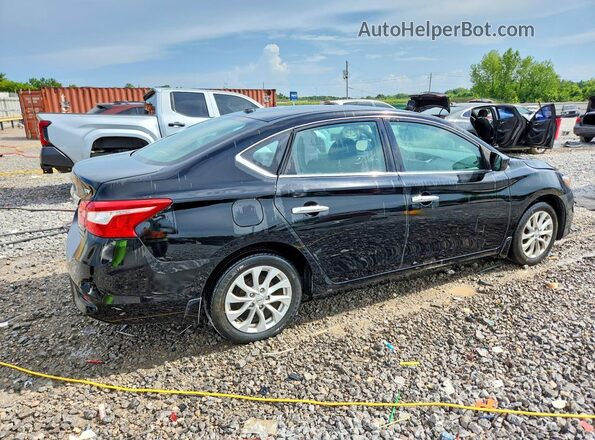 3N1AB7AP6KY254682 2019 NISSAN SENTRA Черный Задняя правая четверть