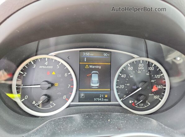 3N1AB7AP6KY254682 2019 NISSAN SENTRA Черный Вид щитка приборов