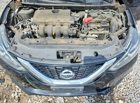 3N1AB7AP6KY254682 2019 NISSAN SENTRA Черный Вид задней части салона