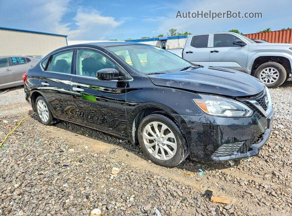 3N1AB7AP6KY254682 2019 NISSAN SENTRA Черный Передняя правая четверть