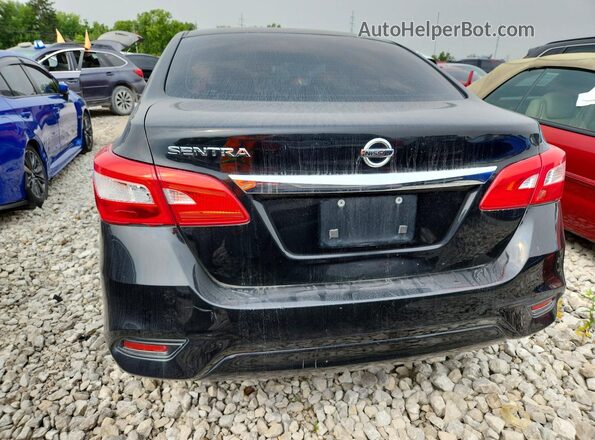3N1AB7AP6KY256187 2019 NISSAN SENTRA Black უკანა ხედი
